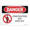 Signmission Safety Sign, OSHA Danger, 7" Height, 10" Width, Construction Site Keep Out, Landscape OS-DS-D-710-L-1099 - alternate 1